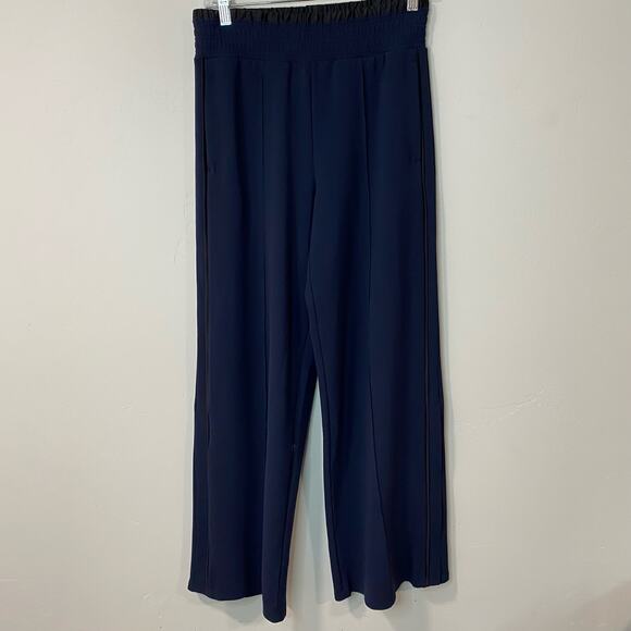 Athleta Women's Metropolis Wide Leg Pants Navy Black 2 Petite Track Travel - Picture 2 of 10